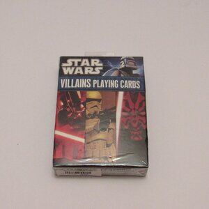 Star Wars Villians Playing Cards Vader Jabba Maul New Sealed Cartamundi 2011
